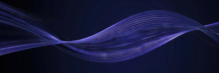 Indigo Infinity: An infinite loop of indigo lines stretching out against a dark background, conveying a sense of depth and sophistication.