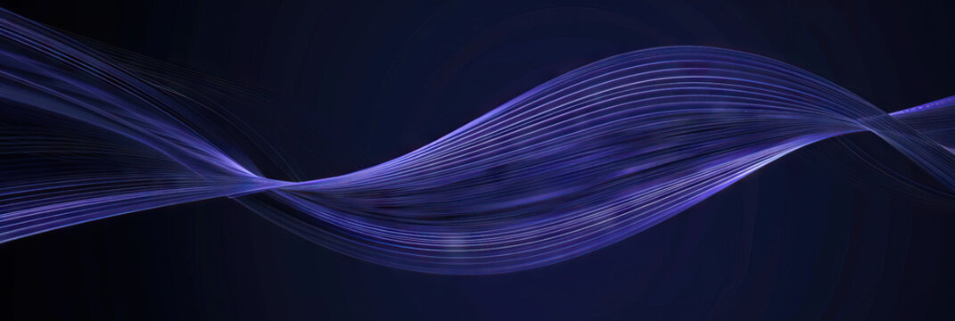 Indigo Infinity: An infinite loop of indigo lines stretching out against a dark background, conveying a sense of depth and sophistication.