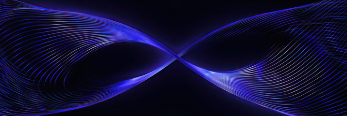 Indigo Infinity: An infinite loop of indigo lines stretching out against a dark background, conveying a sense of depth and sophistication.