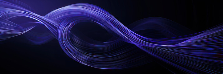 Indigo Infinity: An infinite loop of indigo lines stretching out against a dark background, conveying a sense of depth and sophistication.