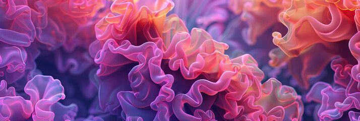 Fototapeta premium Coral Cascade: A flowing pattern of coral-inspired shapes cascading down the image, offering a unique and eye-catching background.