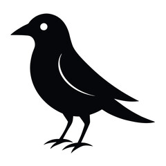 Fototapeta premium Bird icon silhouette vector illustration. 