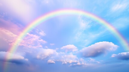 A beautiful sky filled with pastel blues and violets, where fluffy clouds drift lazily.