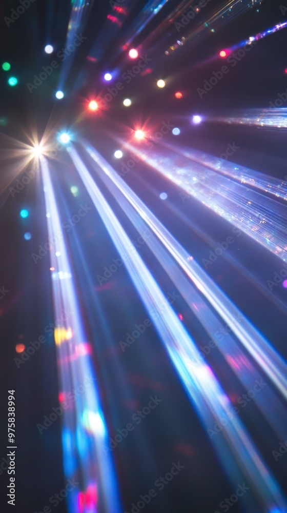 Poster understanding the diffraction of light through various mediums during an indoor demonstration