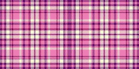Styled background texture tartan, ornament fabric pattern plaid. Collage vector seamless textile check in pink and light goldenrod yellow colors.