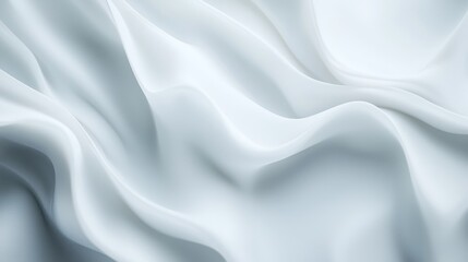 Obraz premium A crisp close-up of soft, white fabric showcases a wavy texture in its center