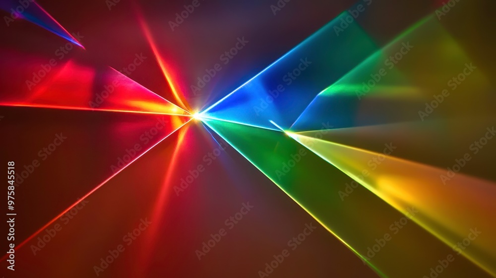Poster Interference of Light Creating Vibrant Colors in a Dark Environment During Daylight
