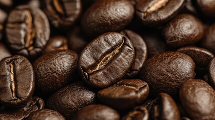  A pile of coffeebeans stacked upon another larger pile