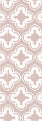 A decorative pattern featuring intricate floral motifs in a soft pink and white color scheme, suitable for wallpaper or textile design.