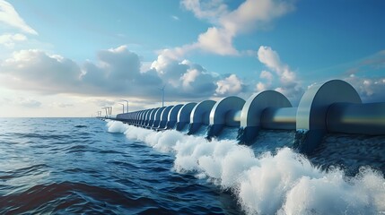 Tidal Power Plant Harnessing the Energy of Ocean Tides for Innovative Renewable Energy