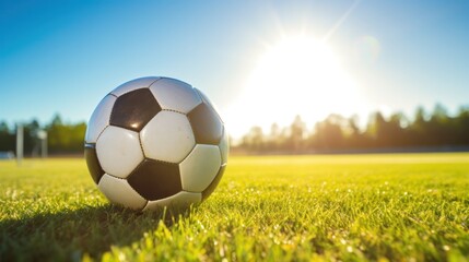 A captivating close-up of a soccer ball ablaze, with flames erupting from various points around it.
