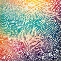 Abstract Wave Patterns with Gradient Colors and Intricate Dots