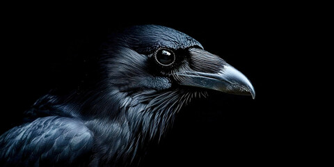 black raven portrait