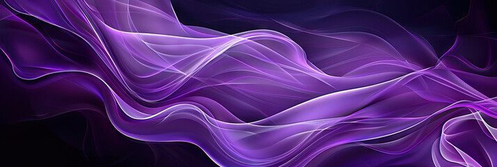 Obraz premium Amethyst Allure: A regal, purple-violet abstract background with flowing shapes, evoking mystery and elegance in upscale establishments.