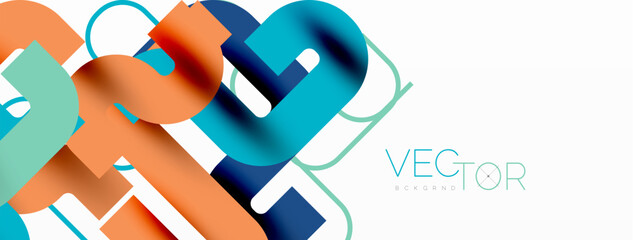 Abstract background curvy lines, minimal geometric design template