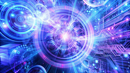 neon technology background