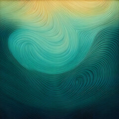 Intricate Swirls and Waves in Blue and Green Abstract Pattern