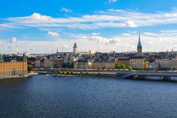 Fototapeta premium スウェーデン 高台から眺めるストックホルムの街並み