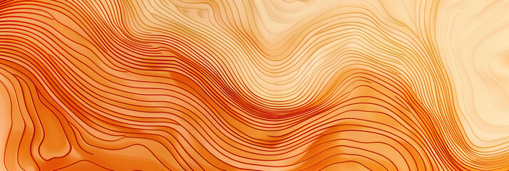 Obraz premium Burnt Orange Ripples: A rippled effect of burnt orange lines on a neutral canvas, creating a striking yet subtle accent for a creative workspace.