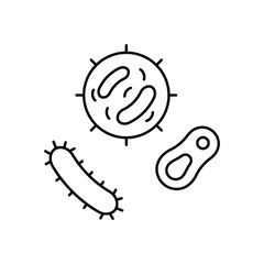 Bacteria vector icon