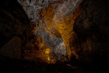 cave of volcanic origin of Los Verdes in Lanzarote