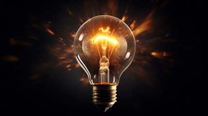 a bullet piercing a light bulb, with the glass bulb