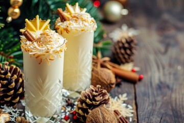 Creamy Holiday Eggnog with Festive Flavors for a Cozy Christmas Celebration Drink






