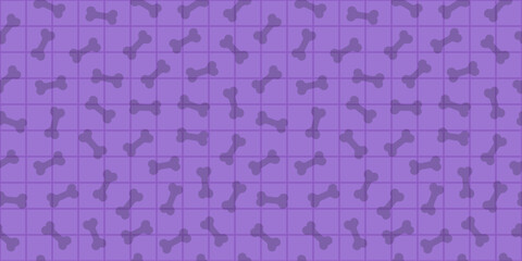 Seamless pattern features purple checkered bones, perfect for Halloween, spooky backgrounds, cards, and, party decorations, or creative projects. Trick or Treat.