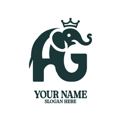 a green elephant with a crown on it