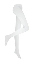 Female  white pantyhose. vector illustration