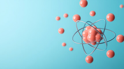 Explore a detailed representation of an atom with dynamic electrons, showcasing foundational concepts in science and technology. Perfect for educational and illustrative purposes.