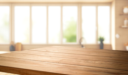 An elegant and subtle abstract light backdrop for product display with graceful and subtle shadows cast by tree branches on the wall. rays of the window, with an empty table