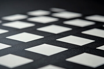 Abstract black and white geometric pattern with squares, perfect for backgrounds, wallpapers, or artistic designs.