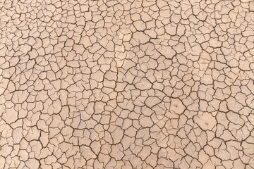 Beautifully cracked earth from drought.