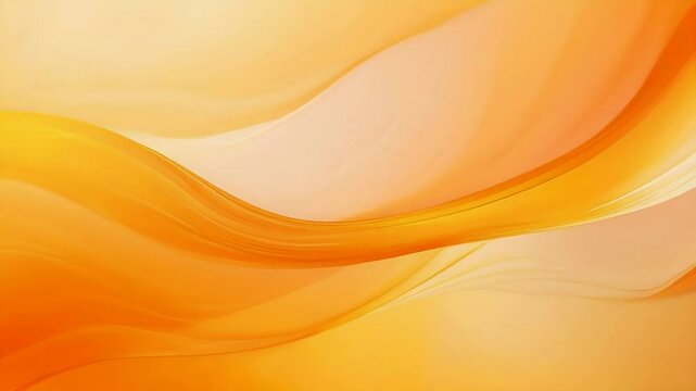 A smooth, flowing abstract design with warm orange and yellow hues.