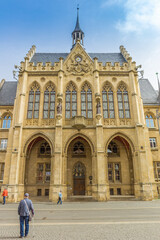 Naklejka premium Town hall building on the fish market in Erfurt, Germany