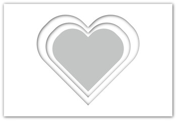 Papercut hearts background. Vector illustration