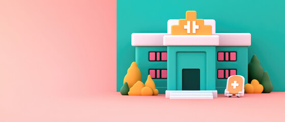 Naklejka premium Discover a professional UI layout for a hospital website, featuring isometric illustrations and a modern design for medical services. Perfect for healthcare industry needs.