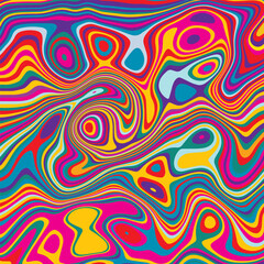 Fototapeta premium ABSTRACT ILLUSTRATION MARBLED TEXTURE LIQUIFY PSYCHEDELIC COLORFUL DESIGN. OPTICAL ILLUSION BACKGROUND VECTOR DESIGN