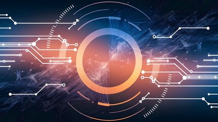 Digital abstract background with a gradient of warm colors blending into cool blue tones with a futuristic tech feel, ideal for modern design and technology-related visuals.