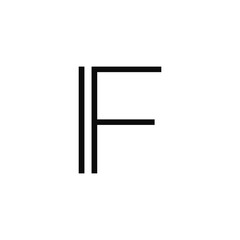 letter f beauty intial branding logo design minimalist vector