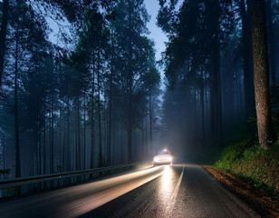 Fototapeta premium Sustainable economy - scales with balanced coins and leaves