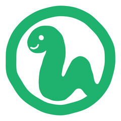 ゆるくてかわいいヘビのスタンプ