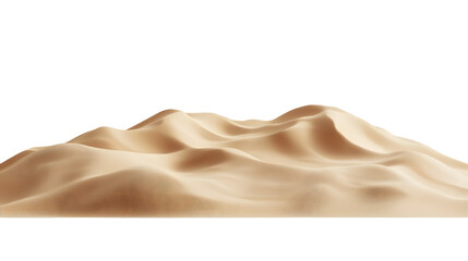 Desert sand dune isolated on transparent background
