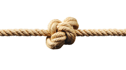 Fototapeta premium Rope with knot isolated on transparent background