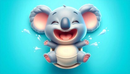 3D lachendes Koalabär Baby