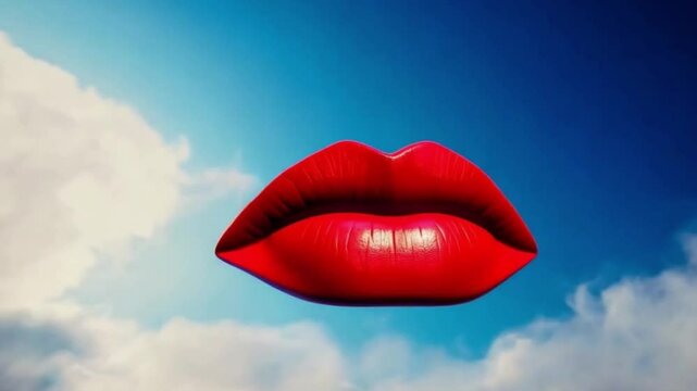 red lips in the sky