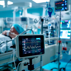 Advanced medical technology in a modern intensive care unit setting