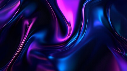 Obraz premium Abstract fluid shape background with a purple and blue gradient color, on a dark background.