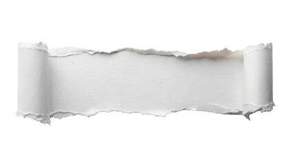 torn white paper isolated